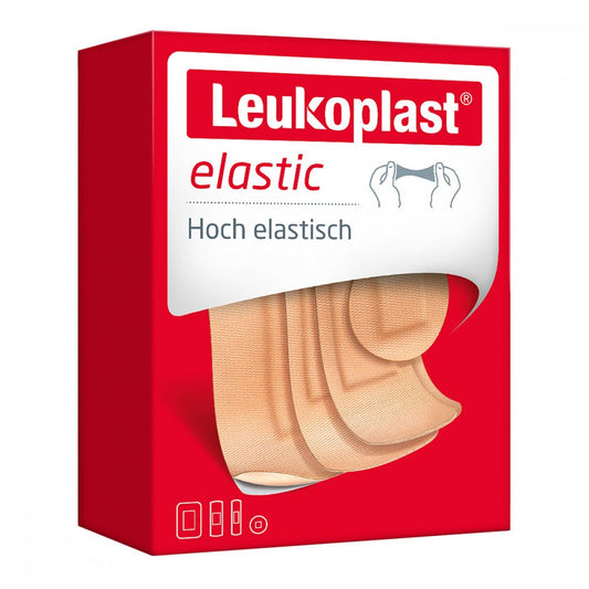 Das Produktfoto zeigt Leukoplast Elastic Strips 19x76/25x76/50x76/22 Mm (40 stk) PZN 14219848