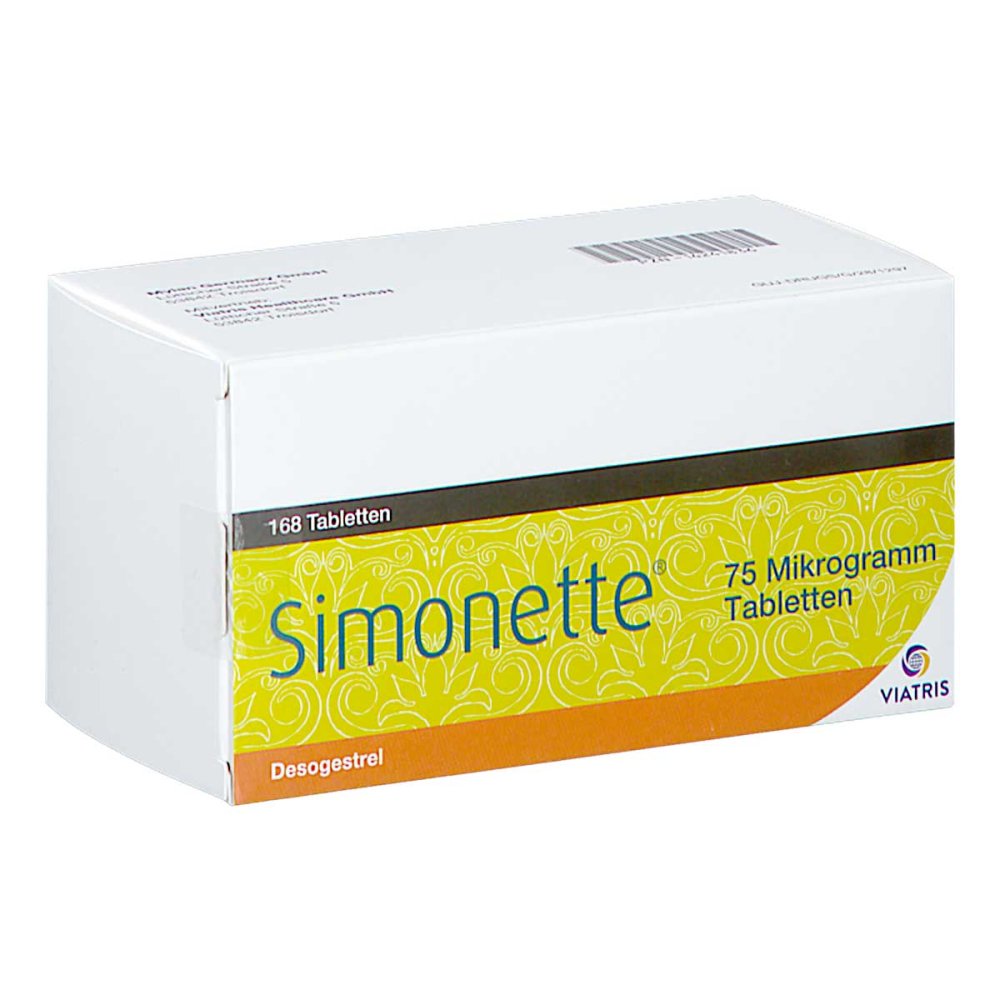 Das Produktfoto zeigt Simonette 75 Mikrogramm Tabletten (168 stk) PZN 14241836