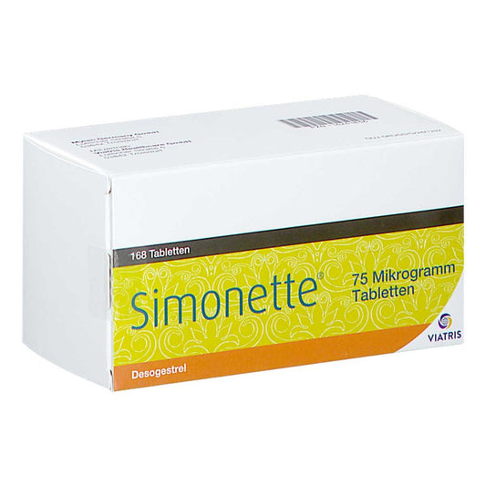 Das Produktfoto zeigt Simonette 75 Mikrogramm Tabletten (168 stk) PZN 14241836