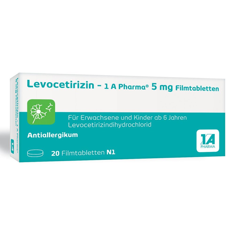 Levocetirizin-1a Pharma 5 Mg Filmtabletten (20 stk)