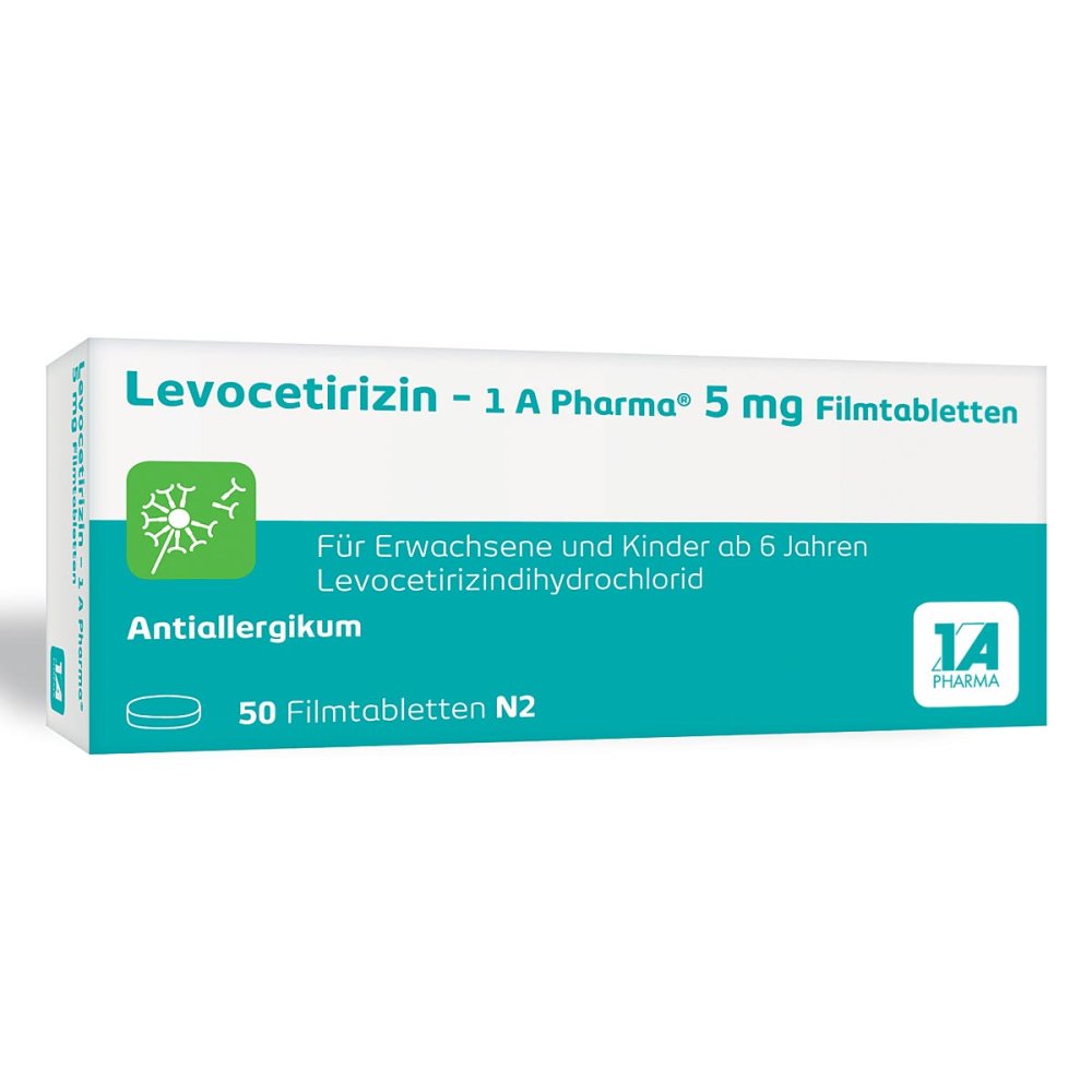 Levocetirizin-1a Pharma 5 Mg Filmtabletten (50 stk)