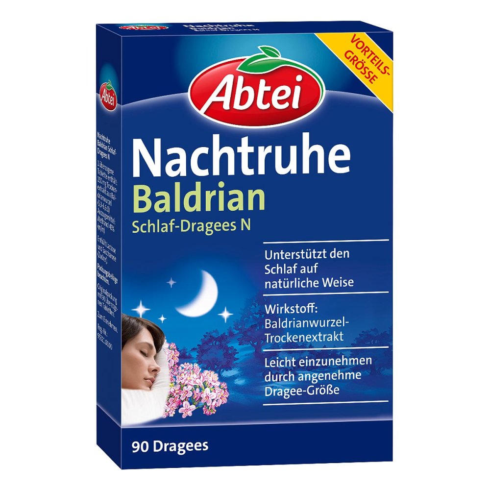 Abtei Nachtruhe Baldrian Schlaf-Dragees N (90 stk)