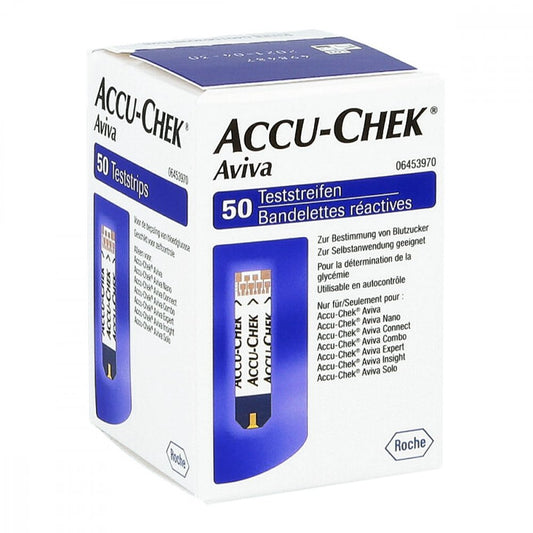 Das Produktfoto zeigt Accu-Chek Aviva Teststreifen Plasma Ii (50 stk) PZN 14261075