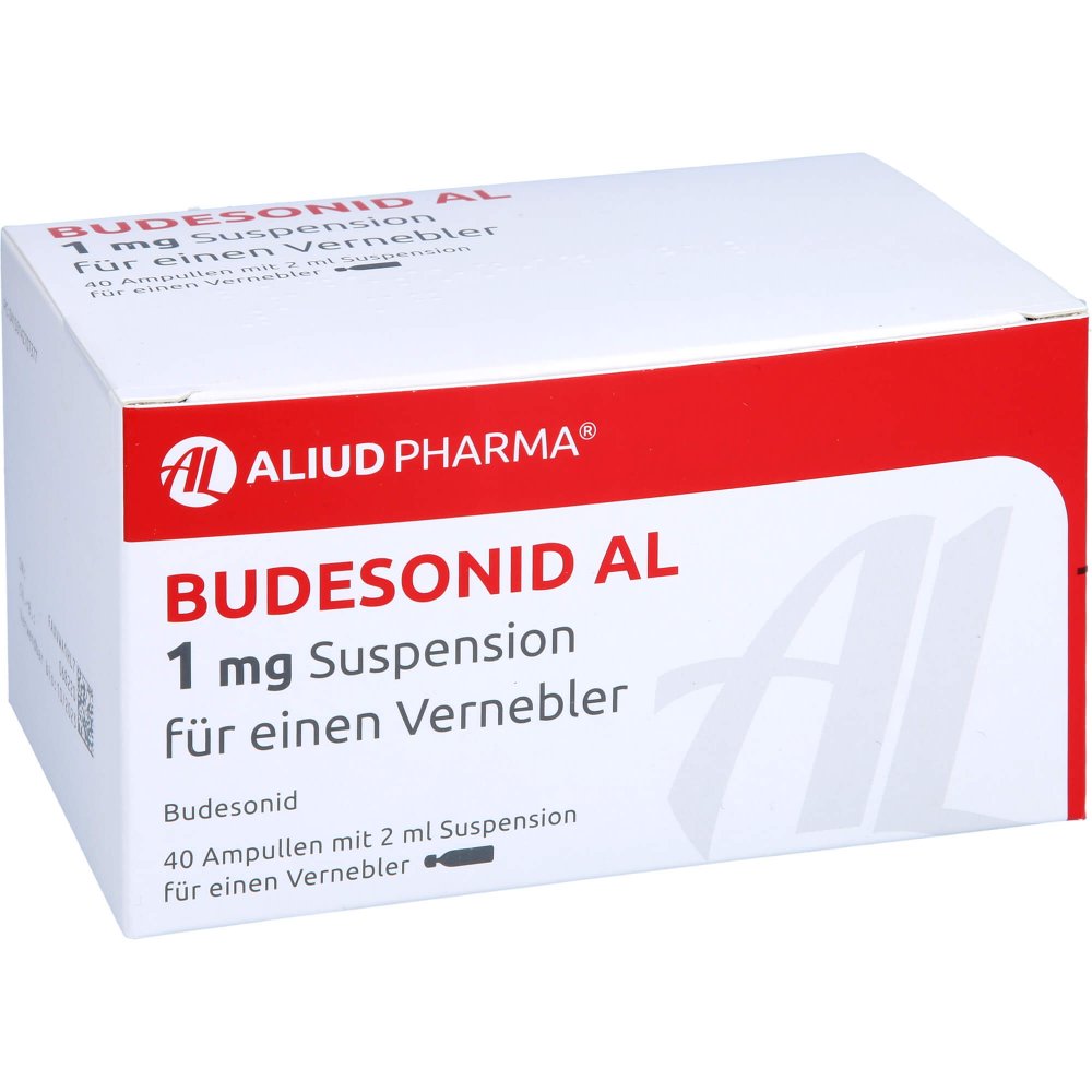 Das Produktfoto zeigt Budesonid Al 1 Mg Suspension F.Einen Vernebler (40X2 ml) PZN 14270737