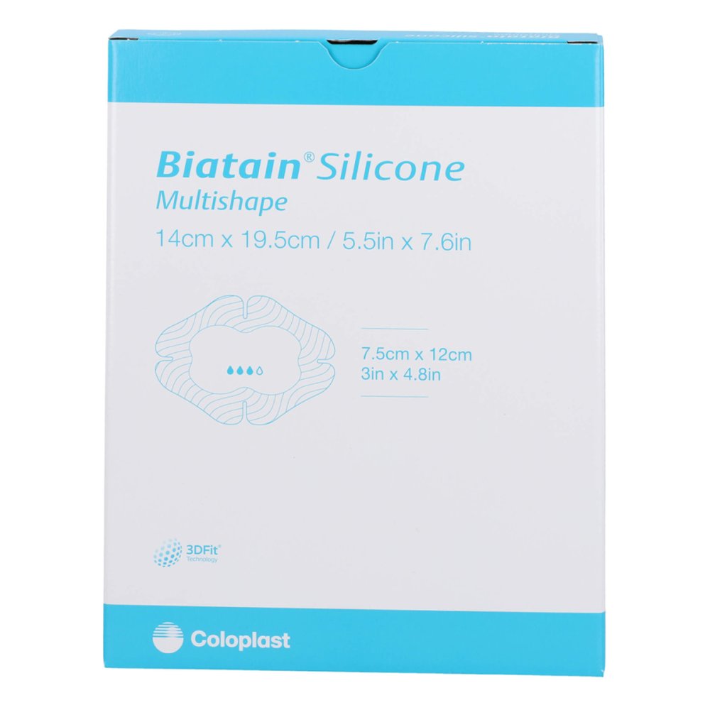 Das Produktfoto zeigt Biatain Silicone Schaumverb.Multishape 14x19,5 Cm (5 stk) PZN 14278710