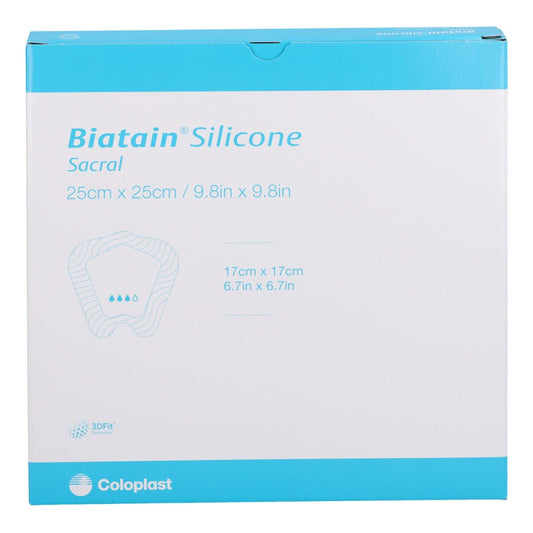 Das Produktfoto zeigt Biatain Silicone Schaumverb.Sakrum Groß 25x25 Cm (5 stk) PZN 14278727