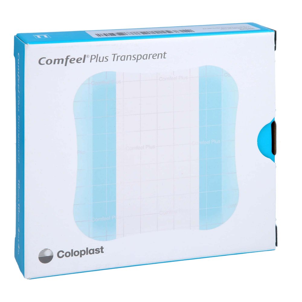 Das Produktfoto zeigt Comfeel Plus Transparent Hydrokolloidverb.10x10 Cm (10 stk) PZN 14278880