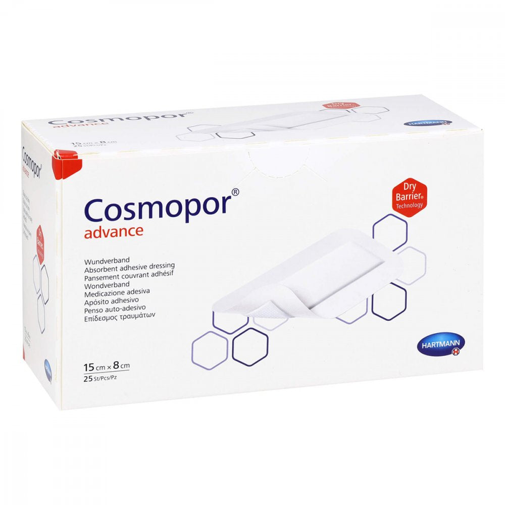 Das Produktfoto zeigt Cosmopor Advance Wundverband 8x15 Cm (25 stk) PZN 14289694