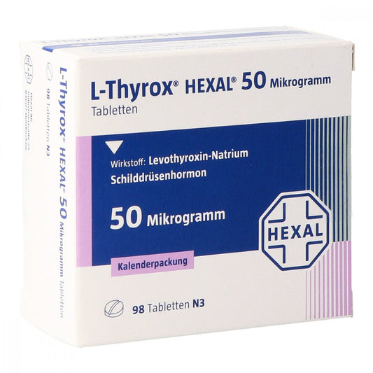 L-Thyrox Hexal 50 Mikrogramm Tabl.I.Kalenderpack. (98 stk)