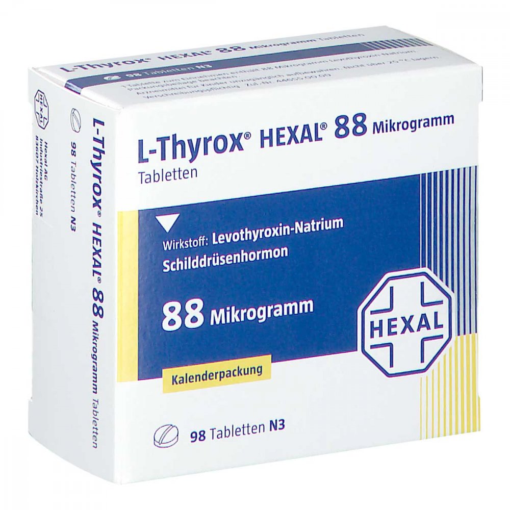 L-Thyrox Hexal 88 Mikrogramm Tabl.I.Kalenderpack. (98 stk)