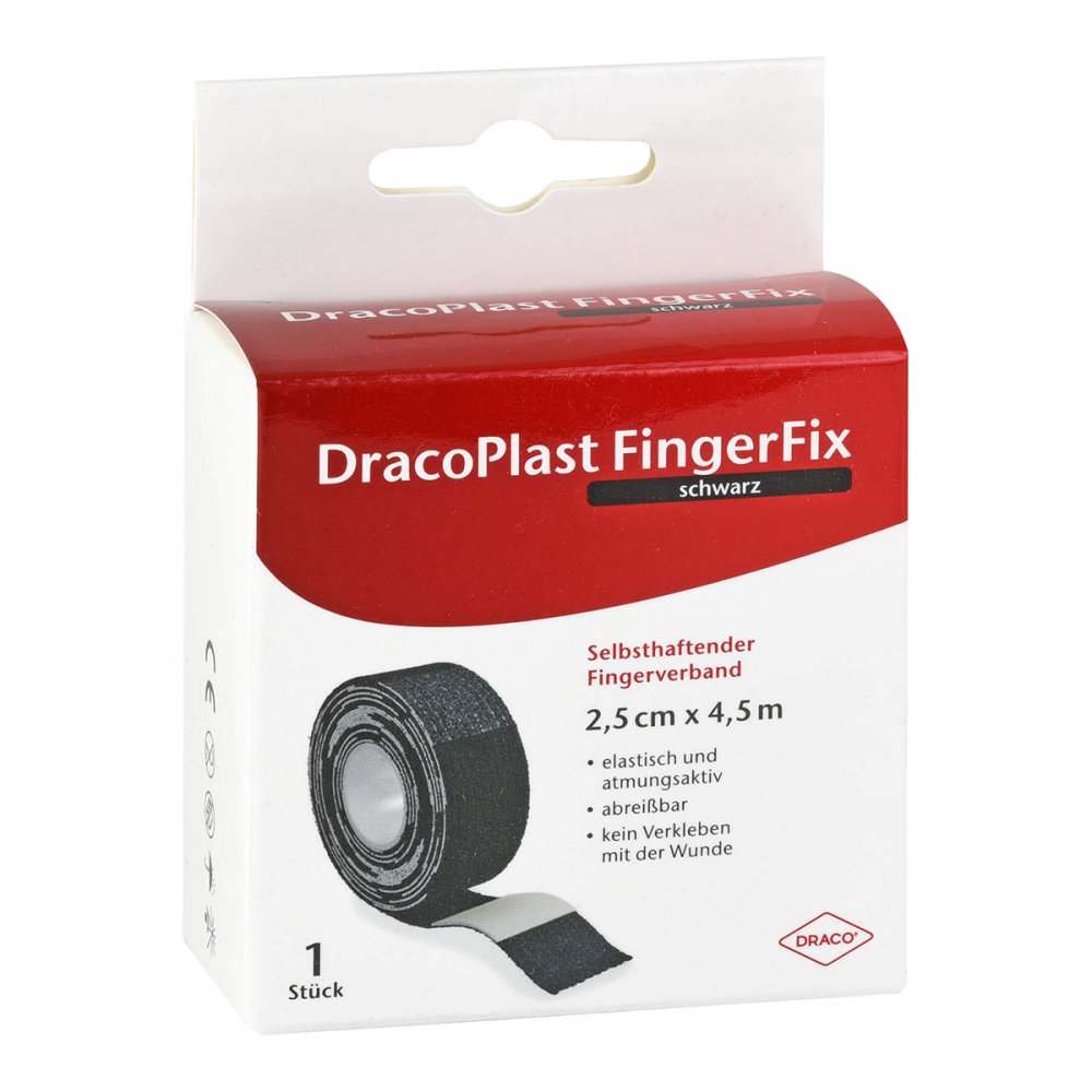 Dracoplast Fingerfix 2,5 Cmx4,5 M M.Wundk.Schw. (1 stk)