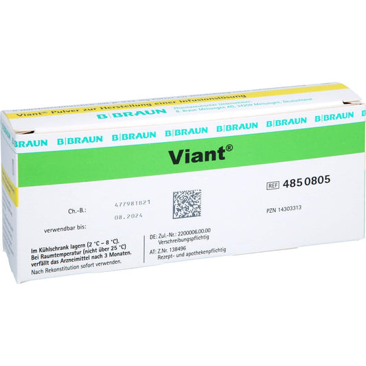 Das Produktfoto zeigt Viant 932 Mg Pulver Z.Herst.E.Infusionslösung (5X932 mg) PZN 14303313