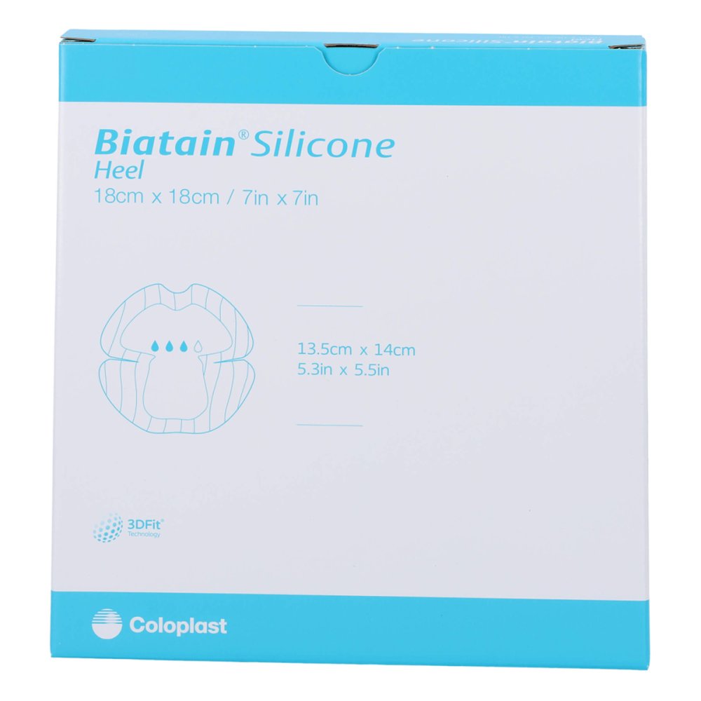 Das Produktfoto zeigt Biatain Silicone Schaumverband Ferse 18x18 Cm (5 stk) PZN 14307044