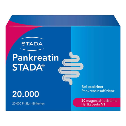 Das Produktfoto zeigt Pankreatin Stada 20.000 Magensaftres.Hartkapseln (50 stk) PZN 14307759