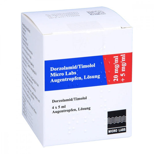 Dorzolamid/Timolol Micro Labs 20 Mg/Ml+5 Mg/Ml Atr (4X5 ml)