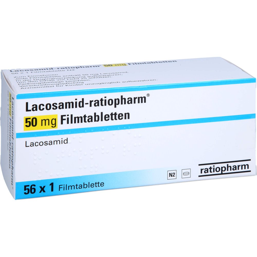 Lacosamid-Ratiopharm 50 Mg Filmtabletten (56 stk)