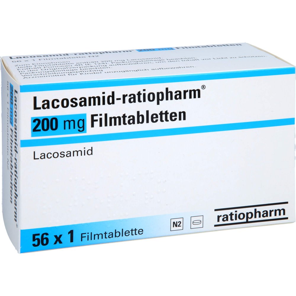 Lacosamid-Ratiopharm 200 Mg Filmtabletten (56 stk)