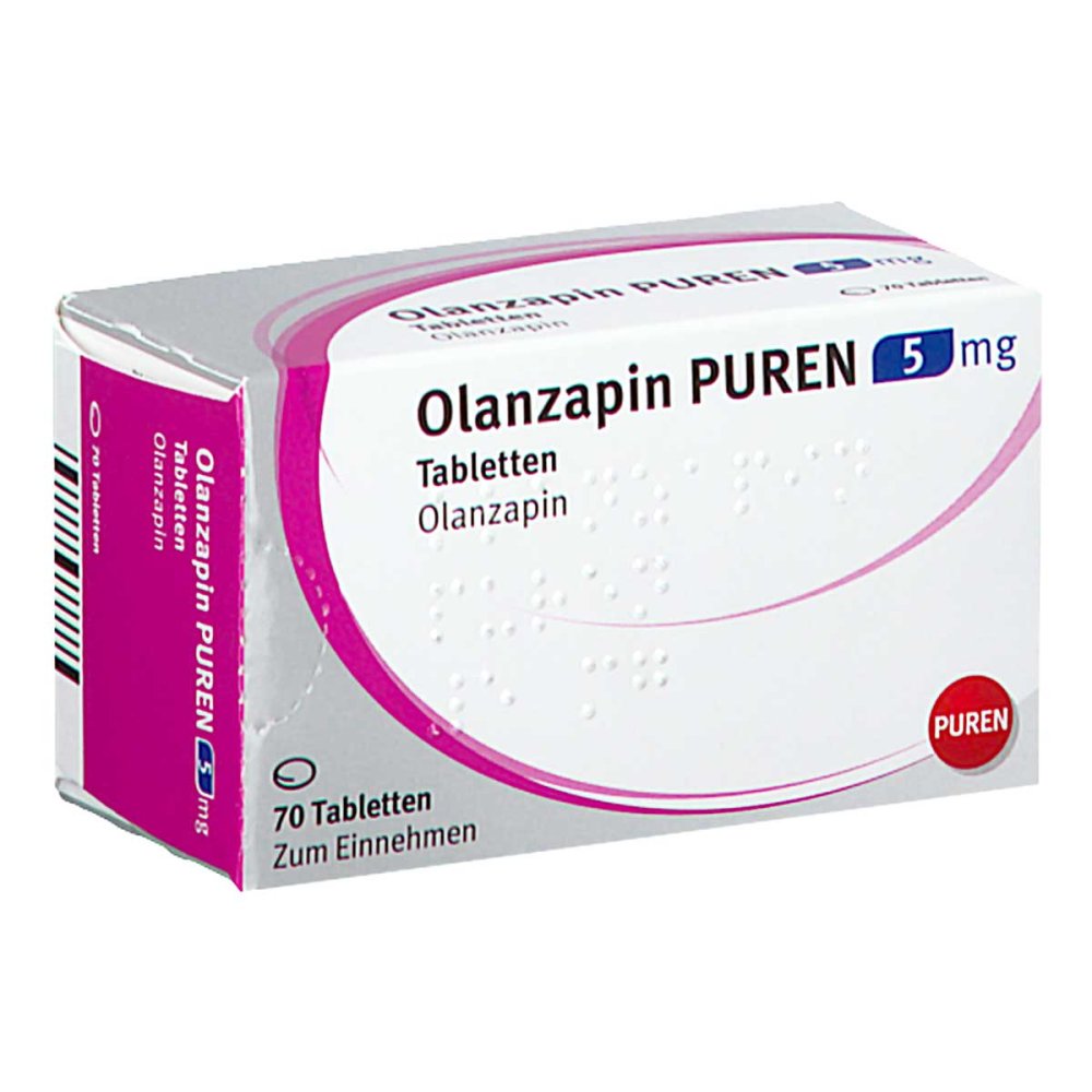 Das Produktfoto zeigt Olanzapin Puren 5 Mg Tabletten (70 stk) PZN 14319113