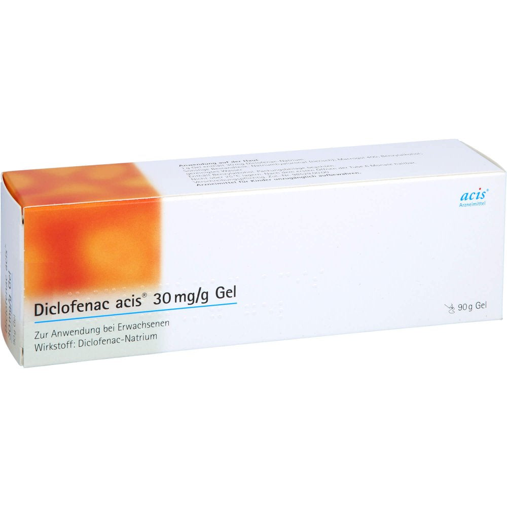 Das Produktfoto zeigt Diclofenac Acis 30 Mg/G Gel (90 g) PZN 14320702