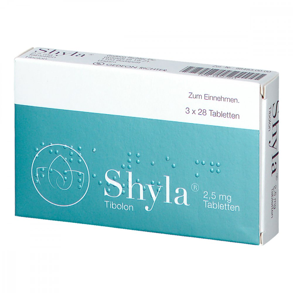 Das Produktfoto zeigt Shyla 2,5 Mg Tabletten (3X28 stk) PZN 14327851