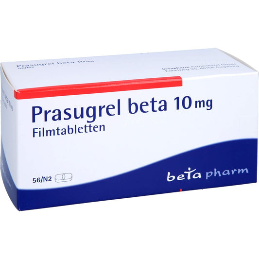 Das Produktfoto zeigt Prasugrel Beta 10 Mg Filmtabletten (56 stk) PZN 14330876