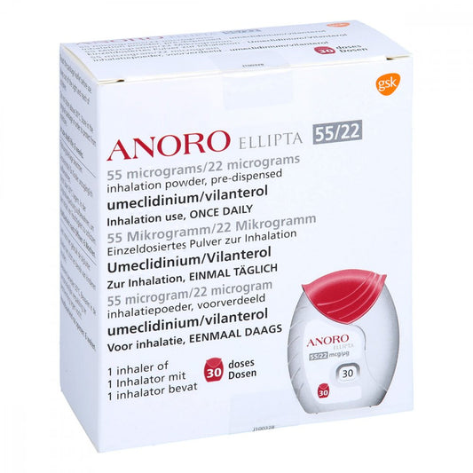 Anoro Ellipta 55 Μg/ 22 Μg 30ed Einzeldos.Inh.-P. (1 stk)