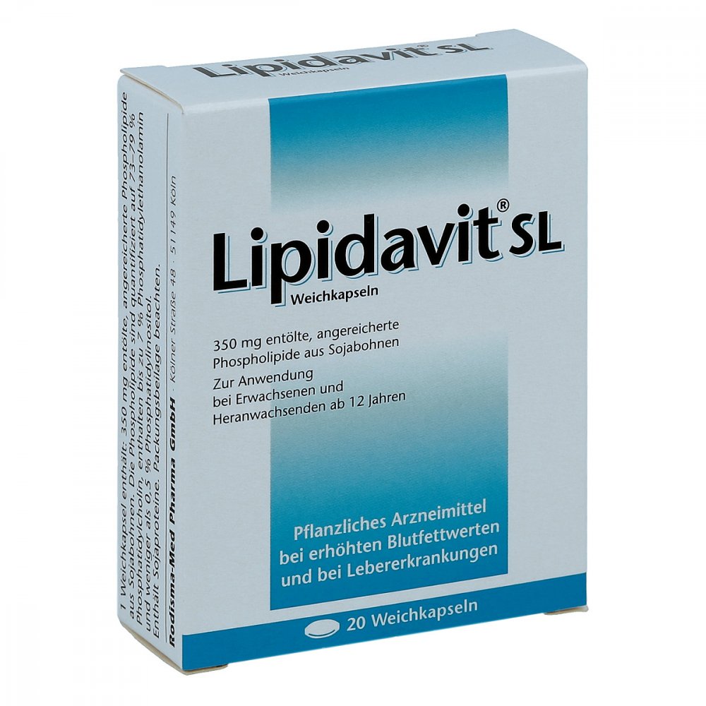 Das Produktfoto zeigt Lipidavit Sl Weichkapseln (20 stk) PZN 14350933