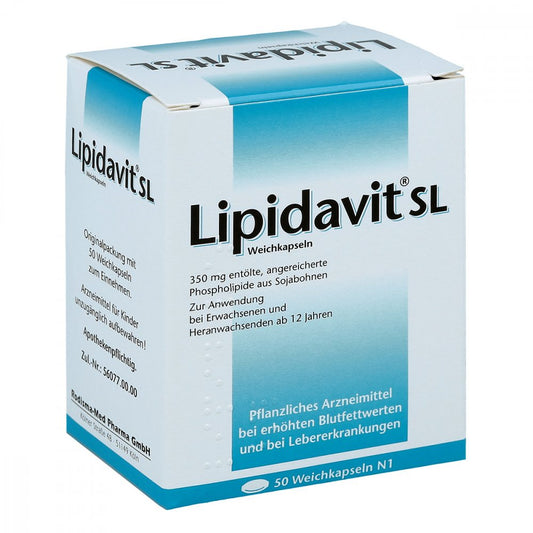 Das Produktfoto zeigt Lipidavit Sl Weichkapseln (50 stk) PZN 14350956