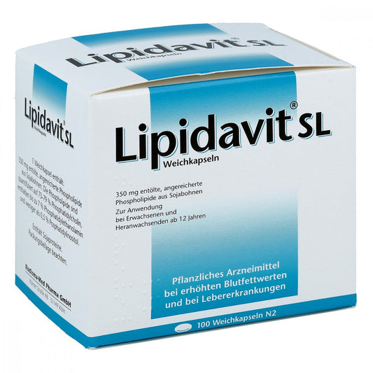 Das Produktfoto zeigt Lipidavit Sl Weichkapseln (100 stk) PZN 14350985