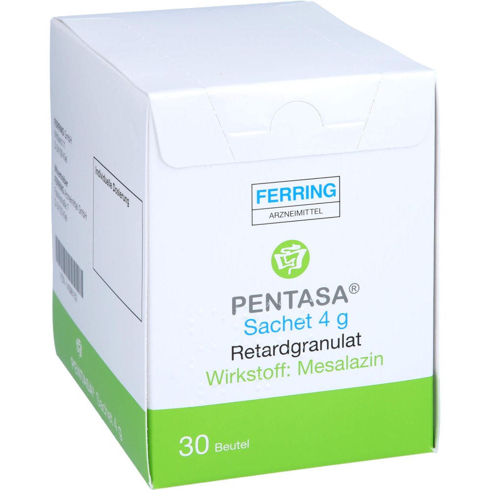 Das Produktfoto zeigt Pentasa Sachet 4 G Retardgranulat (30 stk) PZN 14398153