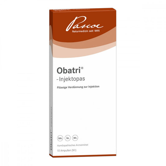 Das Produktfoto zeigt Obatri-Injektopas Ampullen (10 stk) PZN 14407001