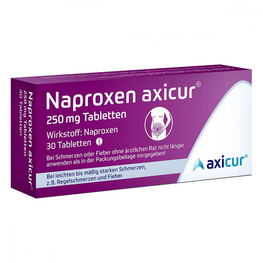 Naproxen Axicur 250 Mg Tabletten (30 stk)