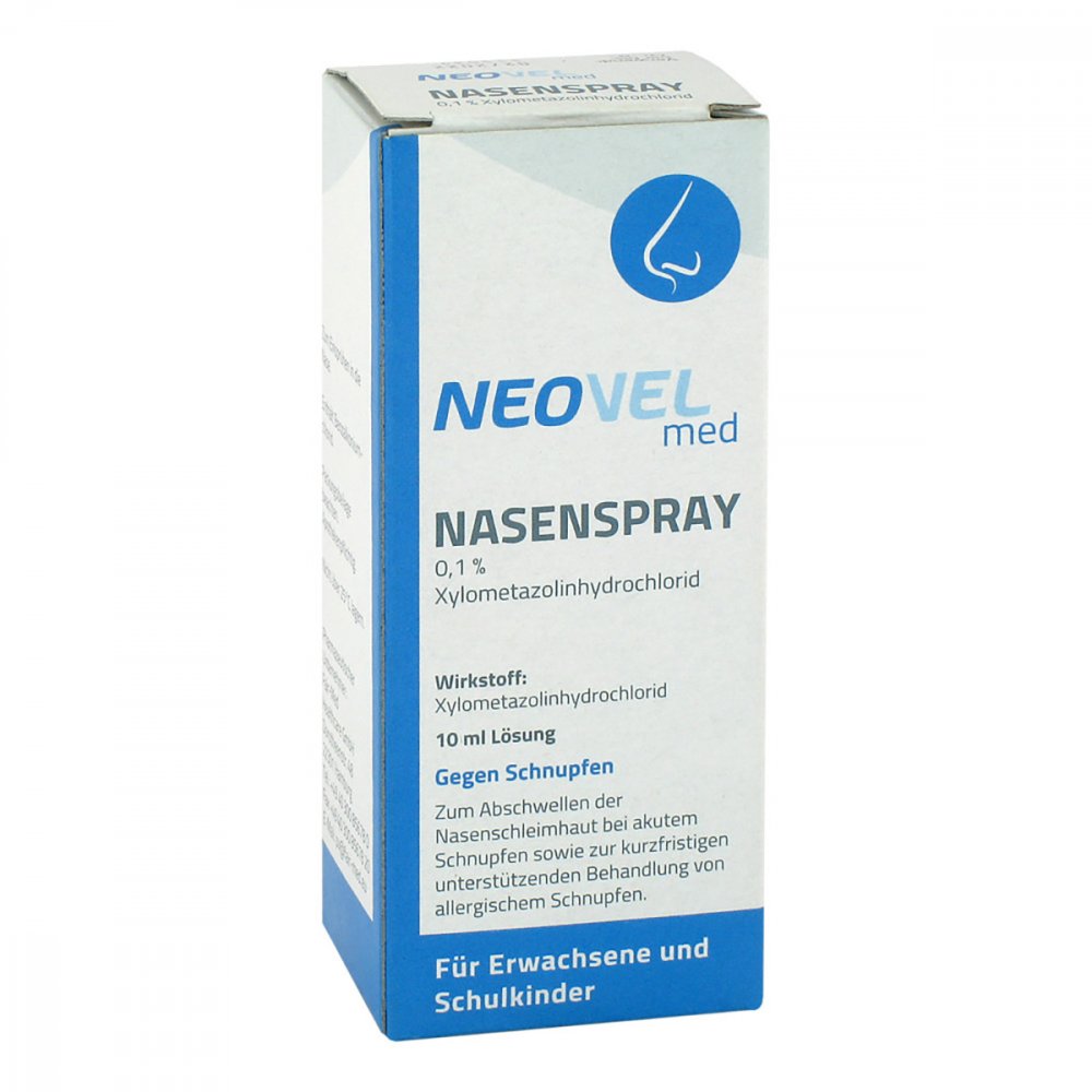 Das Produktfoto zeigt Neovel Med Nasenspray 0,1% (10 ml) PZN 14436965