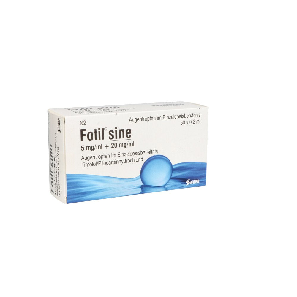 Das Produktfoto zeigt Fotil Sine 5 Mg/Ml + 20 Mg/Ml At I.Einzeldosisbeh. (60X0.2 ml) PZN 14440808