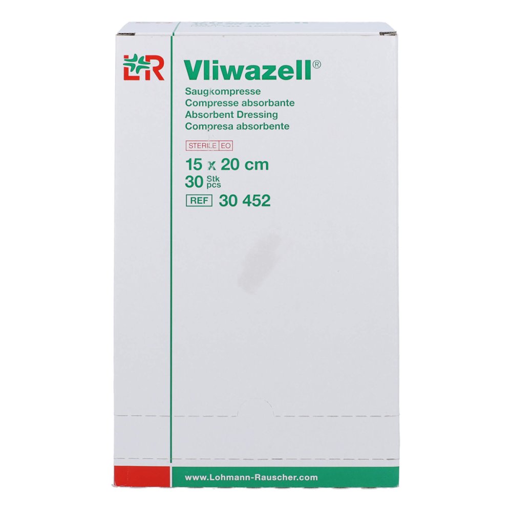 Vliwazell Saugkompressen Steril 15x20 Cm (30 stk)