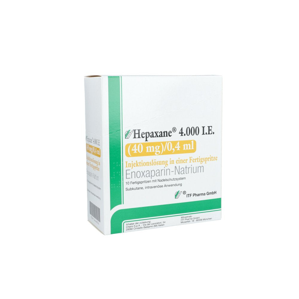 Hepaxane 4.000 I.E. 40 Mg/0,4 Ml Inj.-Lsg.I.E.Fs (10 stk)