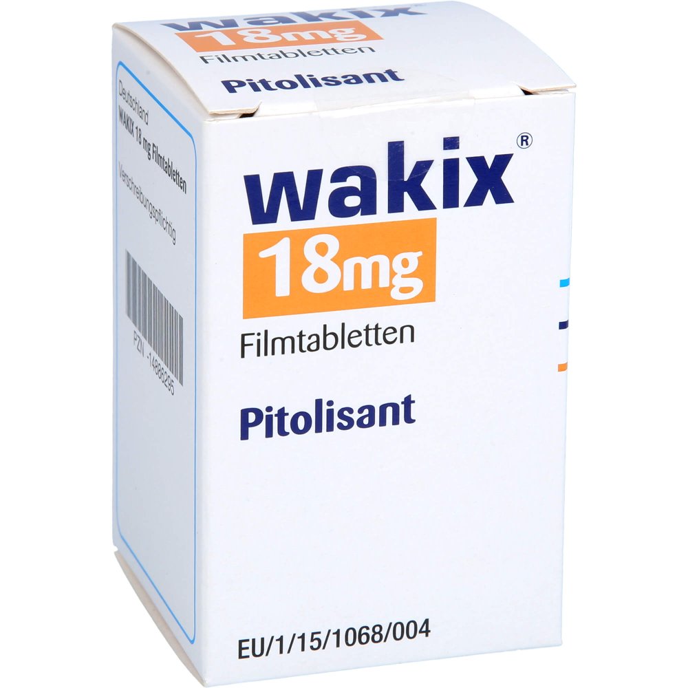Das Produktfoto zeigt Wakix 18 Mg Filmtabletten (90 stk) PZN 14886295