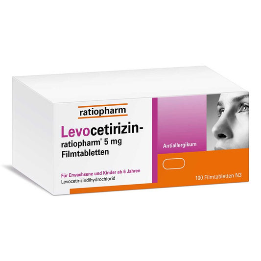 Levocetirizin-Ratiopharm 5 Mg Filmtabletten (100 stk)