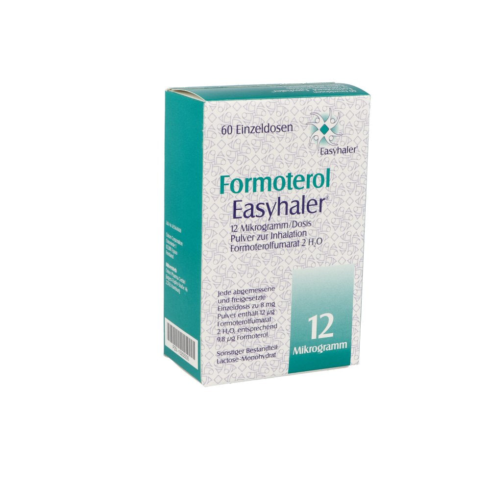 Das Produktfoto zeigt Formoterol Easyhaler 12 Μg/Dosis P.Z.Inh.60 Ed (1 stk) PZN 15202235