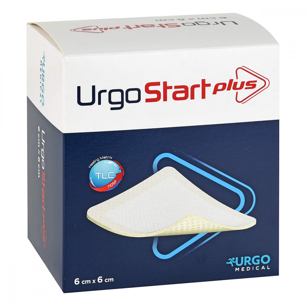 Das Produktfoto zeigt Urgostart Plus 6x6 Cm Wundverband (20 stk) PZN 15210602