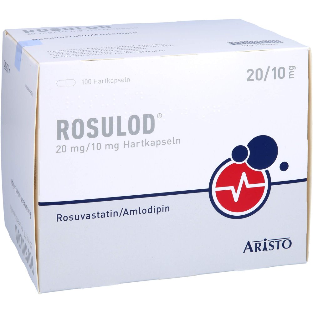 Das Produktfoto zeigt Rosulod 20 Mg/10 Mg Hartkapseln (100 stk) PZN 15228039