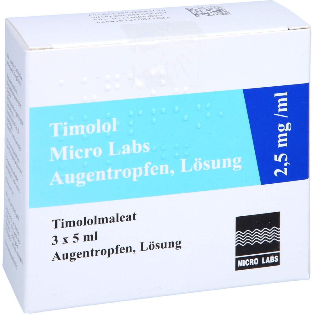 Timolol Micro Labs 2,5 Mg/Ml Augentropfen Lösung (3X5 ml)