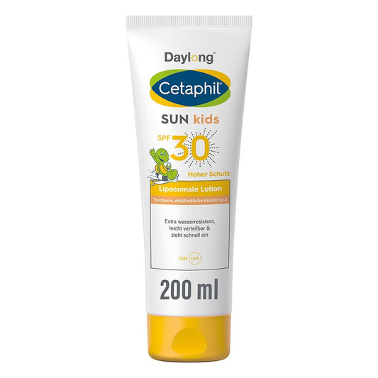 Das Produktfoto zeigt Cetaphil Sun Daylong Kids Spf 30 Liposomale Lotion (200 ml) PZN 15250317