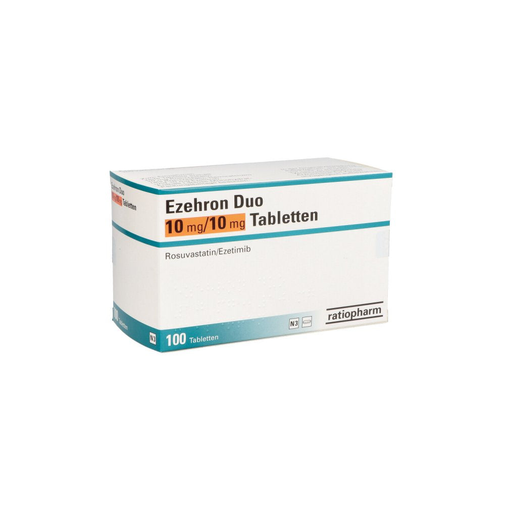 Das Produktfoto zeigt Ezehron Duo 10 Mg/10 Mg Tabletten (100 stk) PZN 15264012