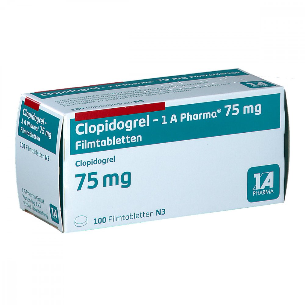 Clopidogrel-1a Pharma 75 Mg Filmtabletten (100 stk)