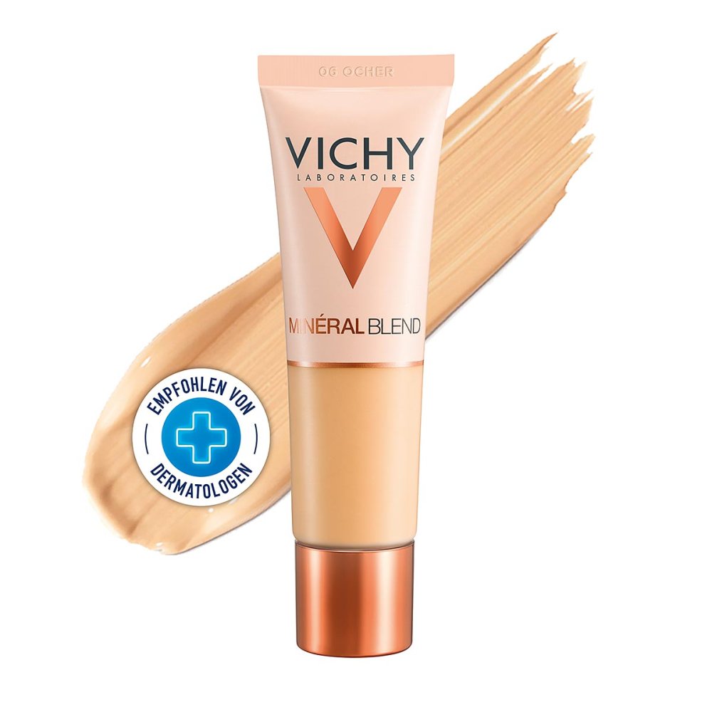 Das Produktfoto zeigt Vichy Mineralblend Make-Up 06 Ocher (30 ml) PZN 15293456