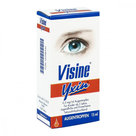 Das Produktfoto zeigt Visine Yxin 0,5 Mg/Ml Augentropfen (15 ml) PZN 15298442