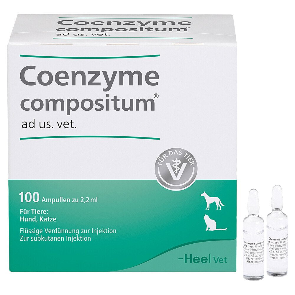 Das Produktfoto zeigt Coenzyme Compositum Ad Us.Vet.Ampullen (100 stk) PZN 15300417