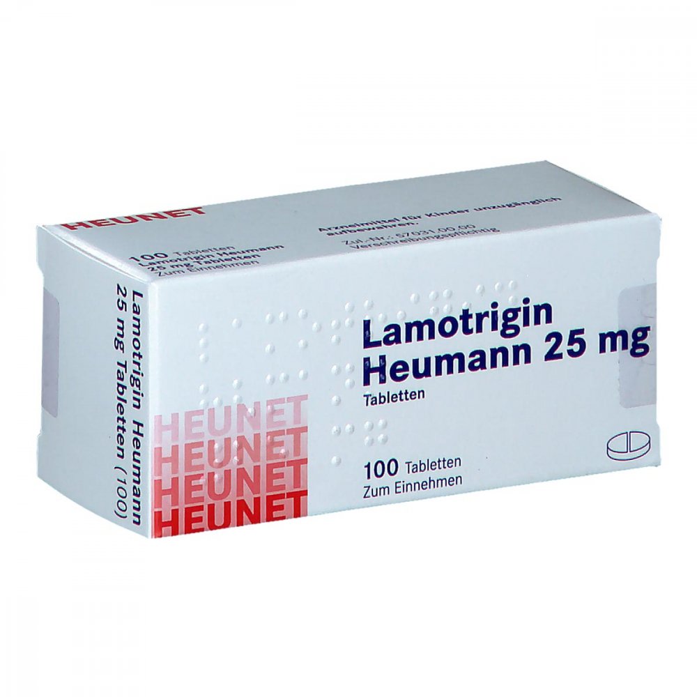Das Produktfoto zeigt Lamotrigin Heumann 25 Mg Tabletten Heunet (100 stk) PZN 15303999