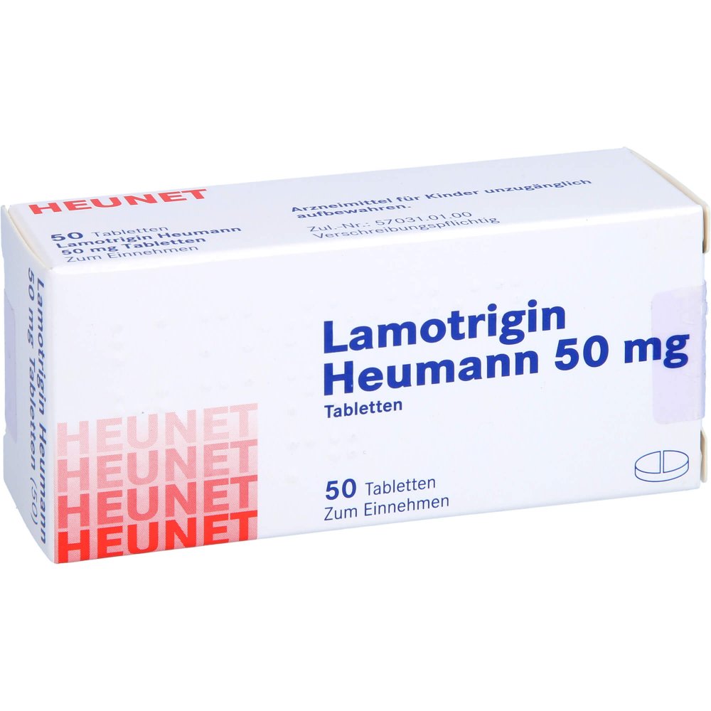 Das Produktfoto zeigt Lamotrigin Heumann 50 Mg Tabletten Heunet (50 stk) PZN 15304013